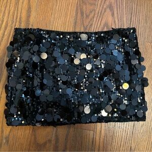 Black sequin skirt